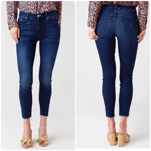 New! MOTHER High Waisted Ankle Fray Jeans in Enchanted 👖size 29 - Picture 1 of 14